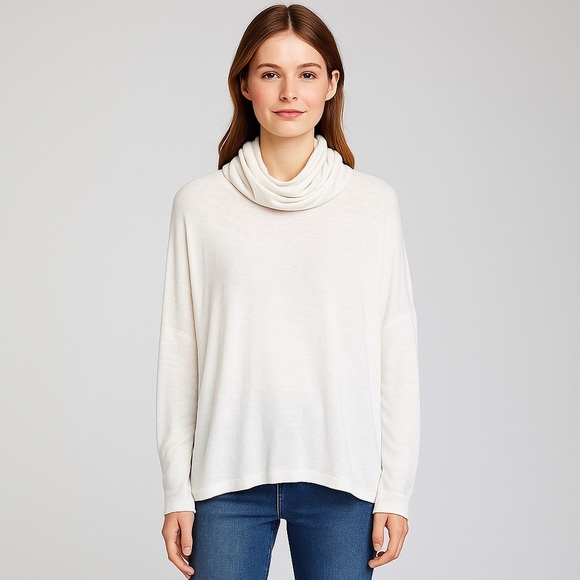 Anthropologie Olivia Rae Women's Oversized Turtle Neck Top Size Large - Picture 1 of 11